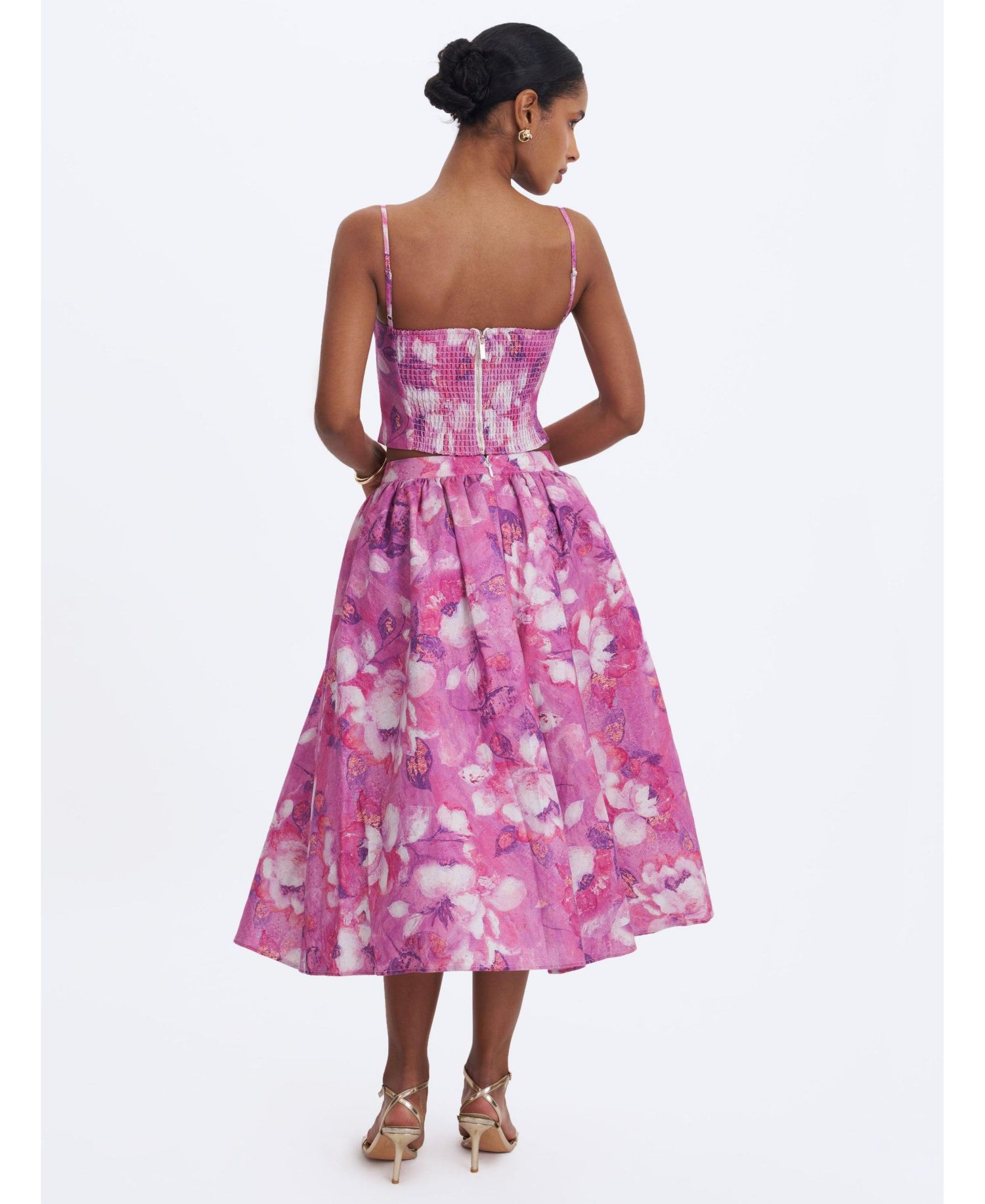 Women's Xamira Floral-Print Cropped Sleeveless Top