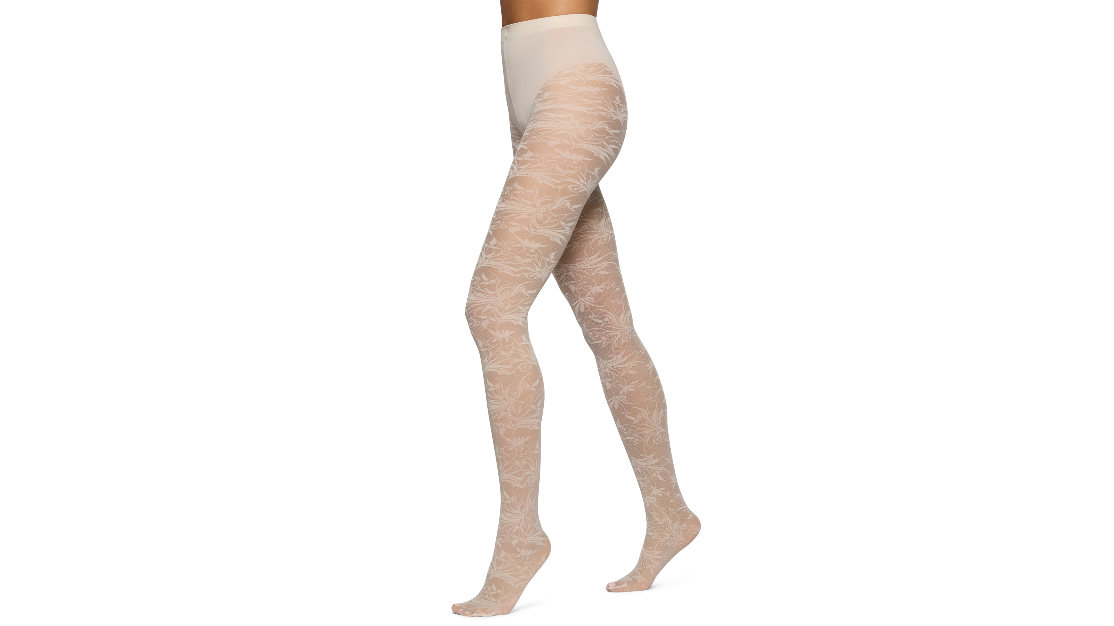 Hue Women's Floral Brocade Sheer Tights