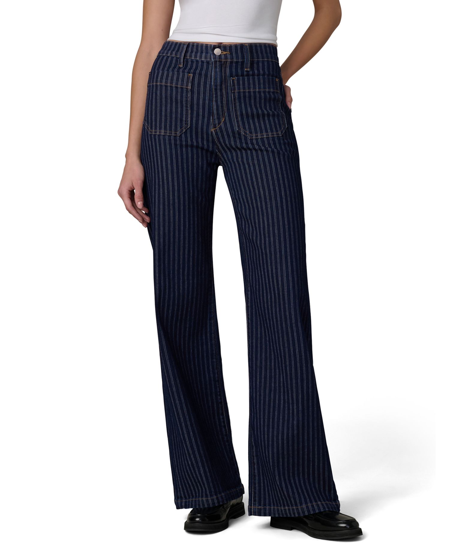 Women's Mia High-Rise Wide-Leg Patch Pocket Jeans