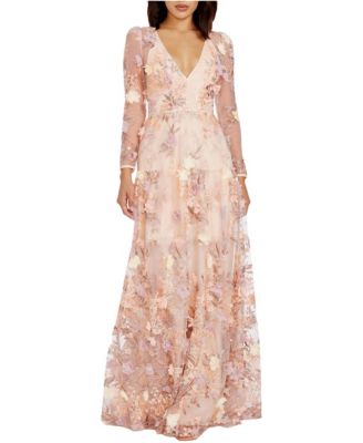 Women's Angelina Fit & Flare V-Neck Floral Dress