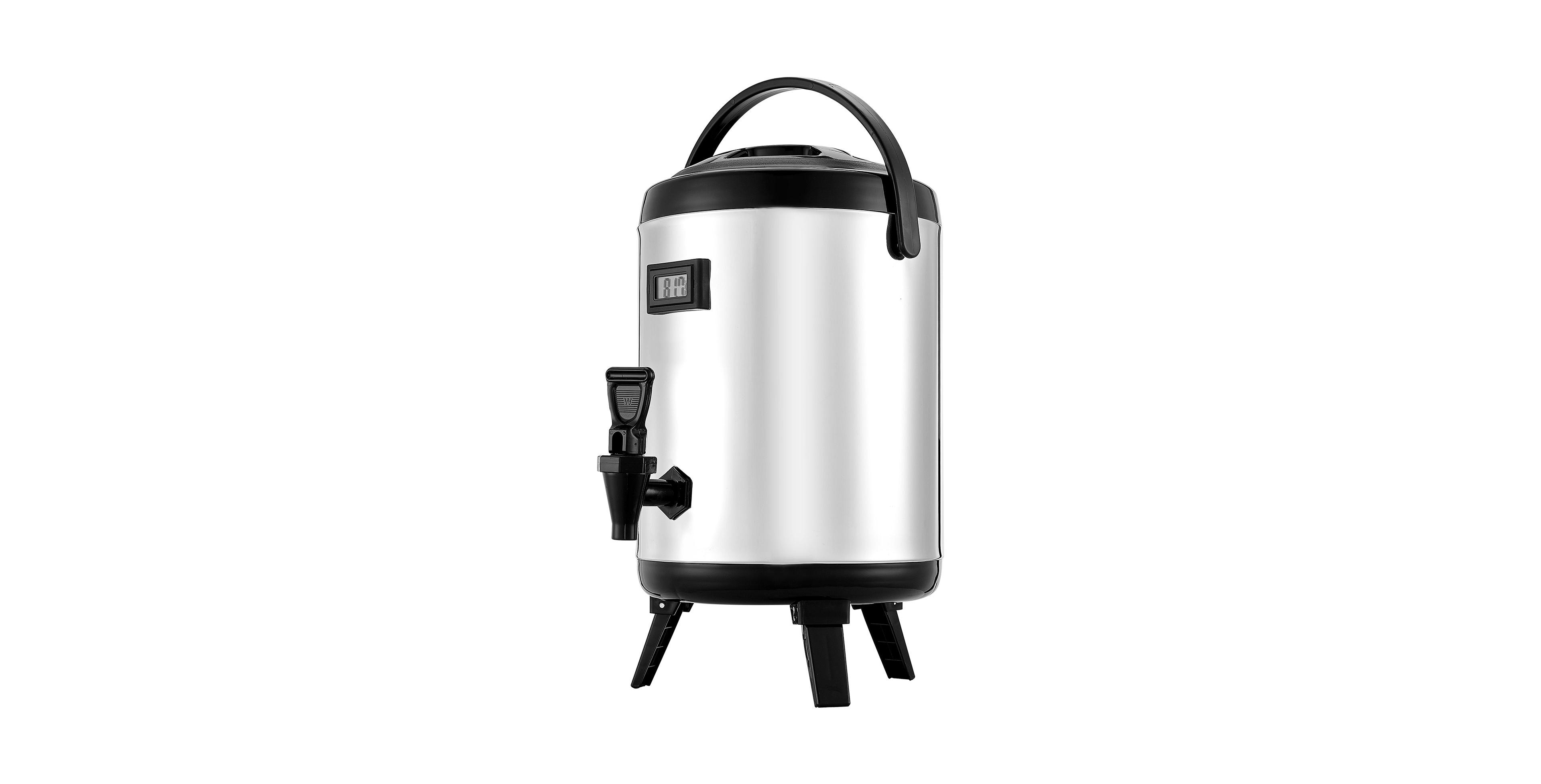 Sugift 1.5 Gallon Insulated Beverage Dispenser with Temperature Display and Drip-Free Spigot
