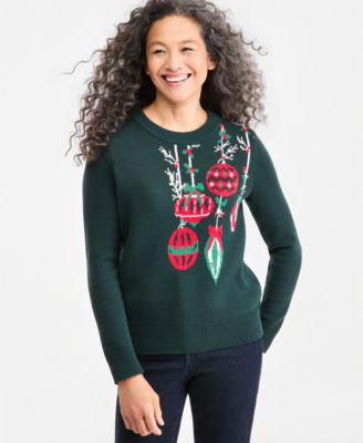 Women's Holiday Crewneck Long-Sleeve Sweater