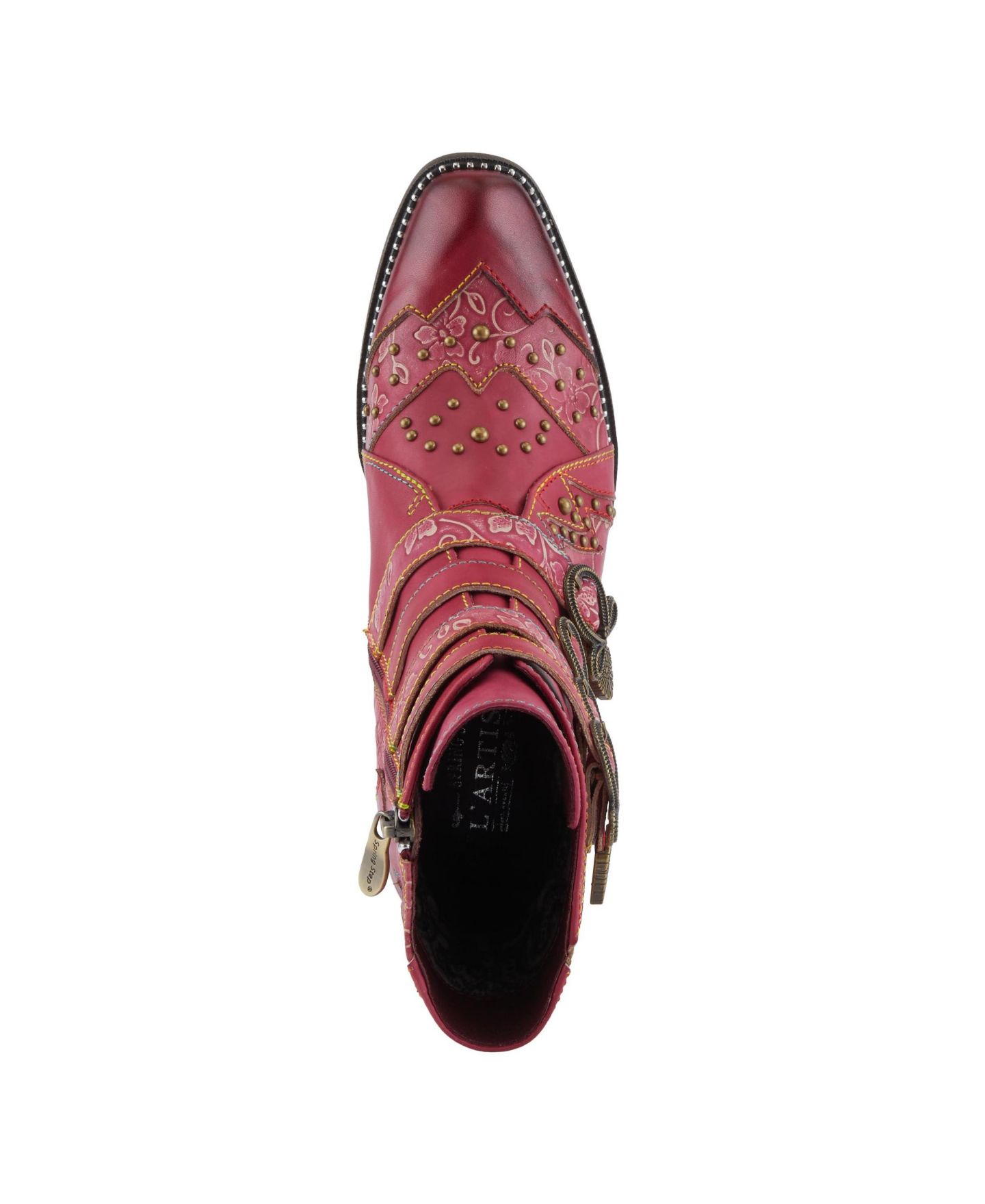 Женские ботинки L'Artiste Rodeha Bootie with Buckle Closure, цвет: Бордо — фото 3