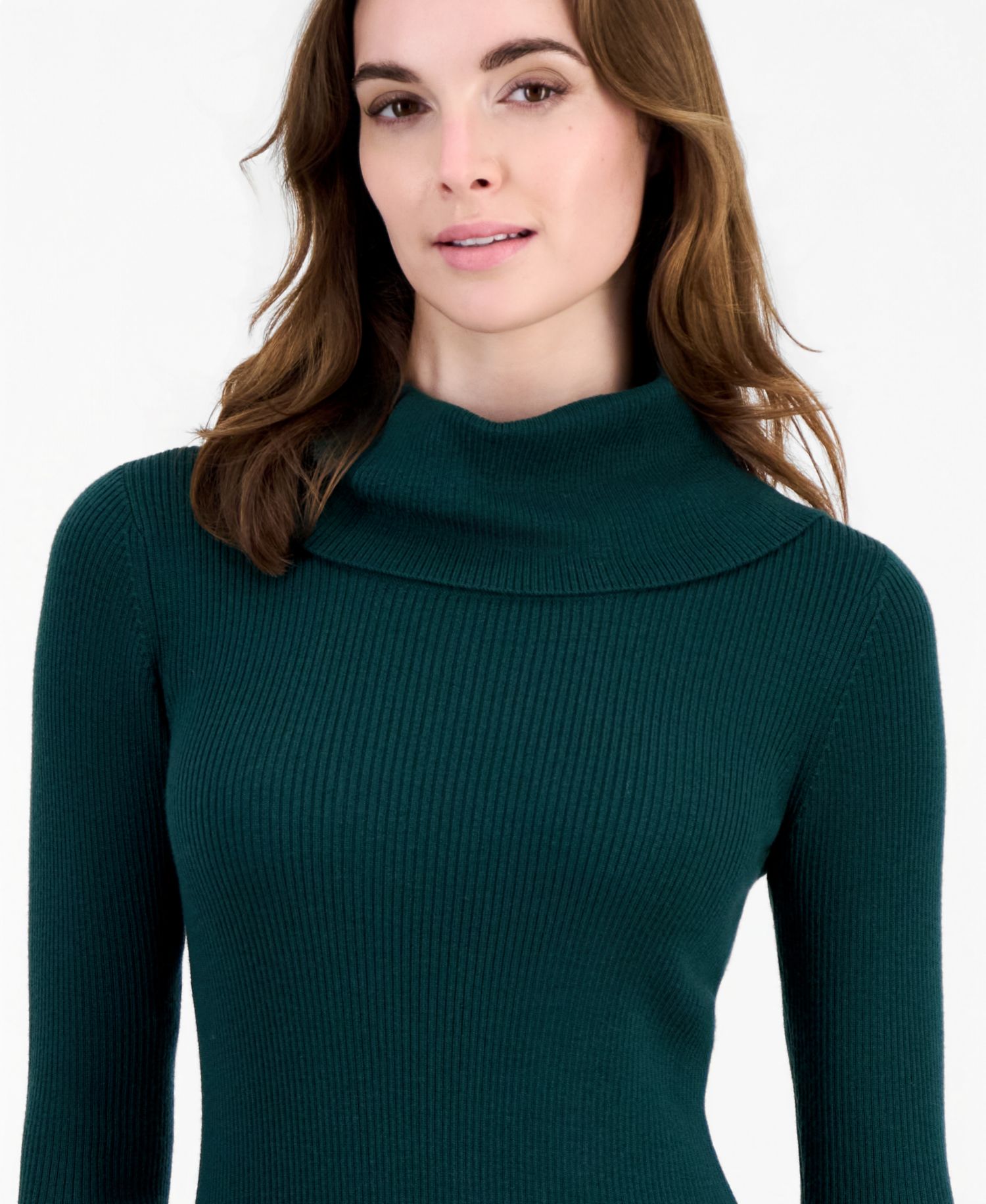 Women's Lucia Merino Wool Cowl Neck Midi Sweater Dress