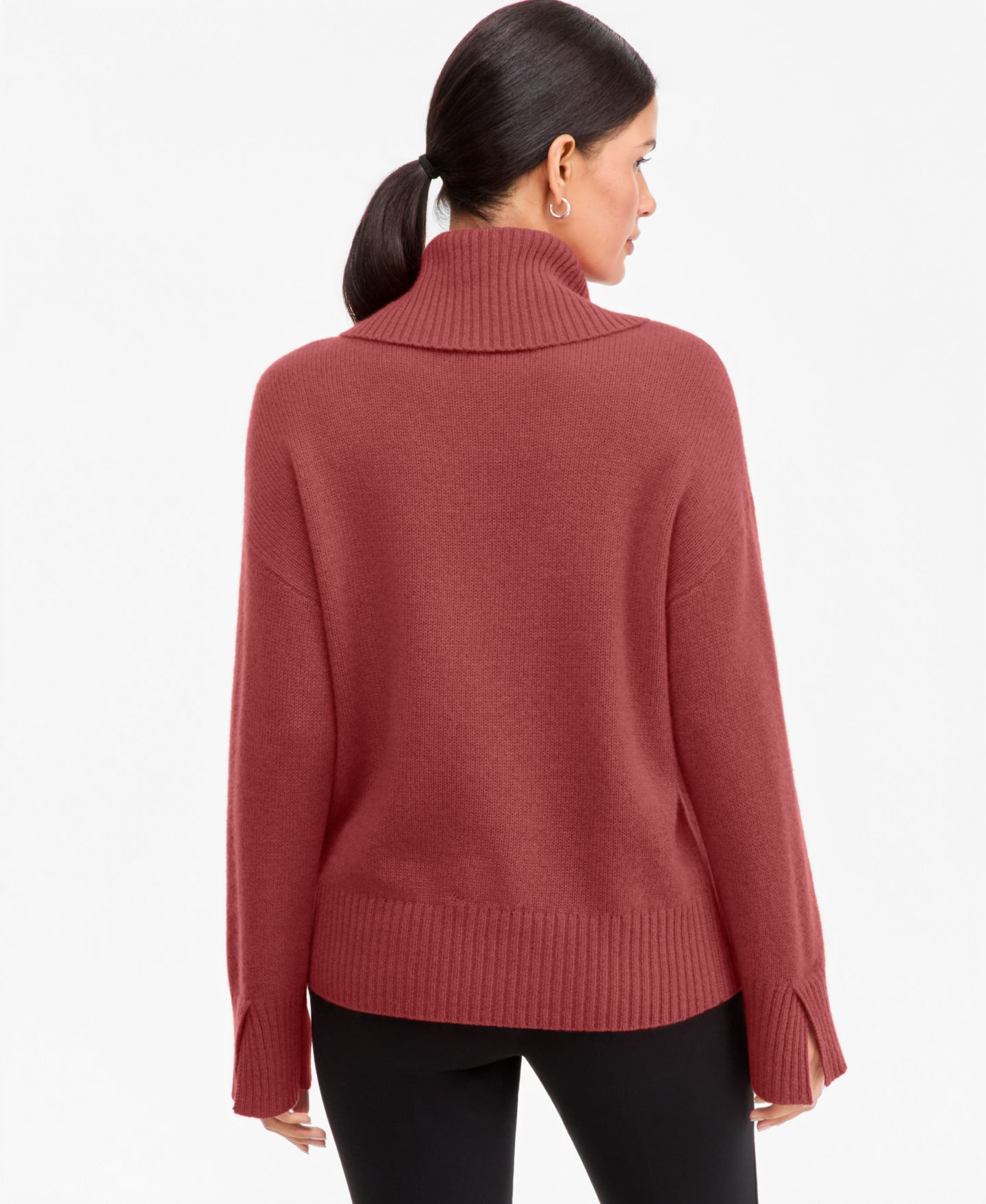 Женский свитер Charter Club 100% Cashmere Relaxed Turtleneck, цвет: Медный — фото 3