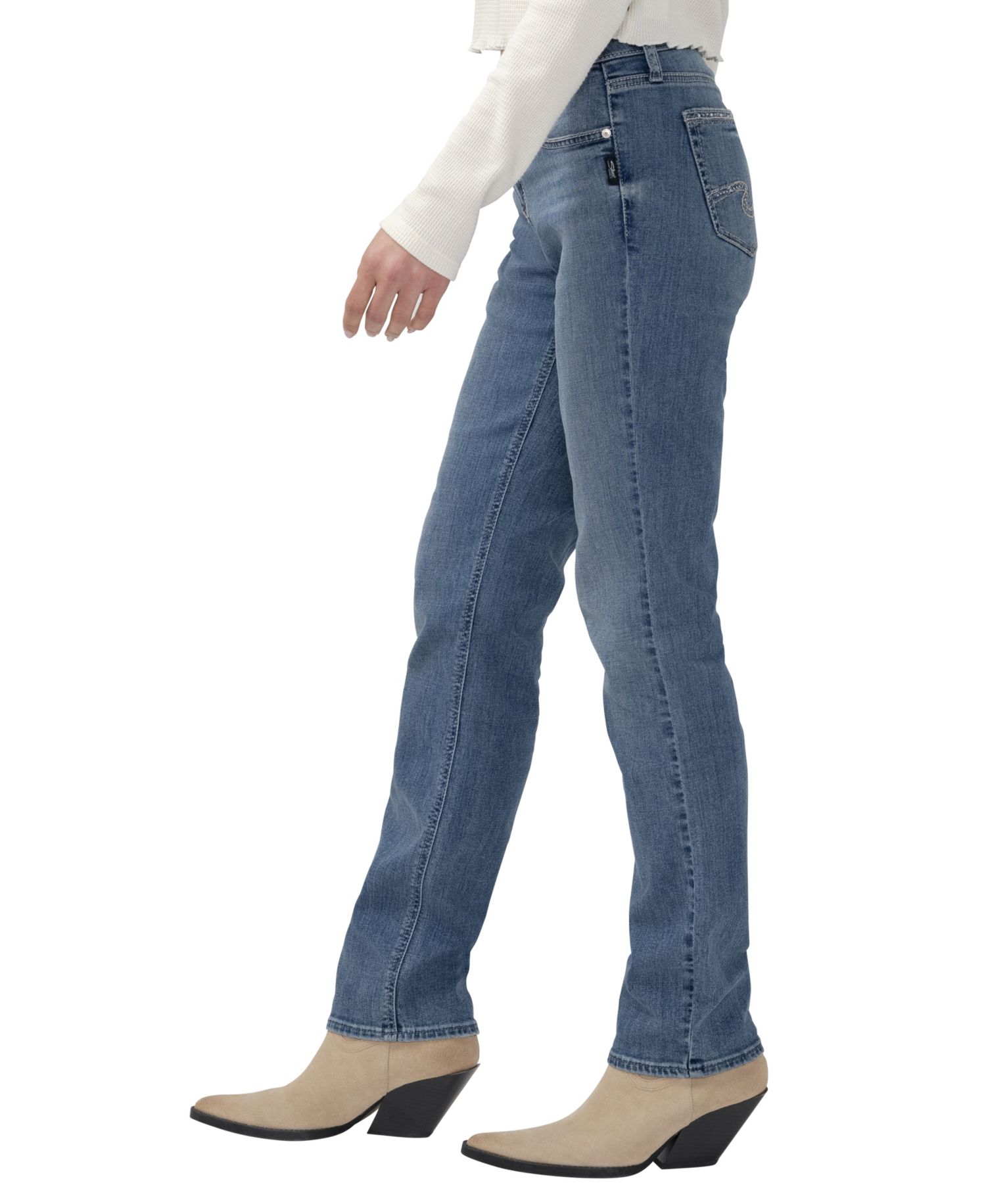 Women's Elyse Low-Rise Straight-Leg Jeans