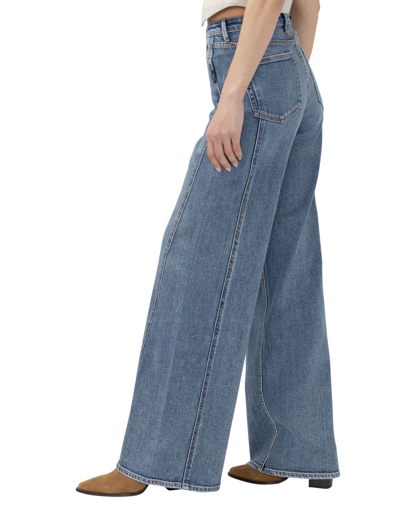 Женские джинсы Silver Jeans Co. Isbister High-Rise Wide-Leg Denim Jeans, цвет: Lazy Days — фото 2