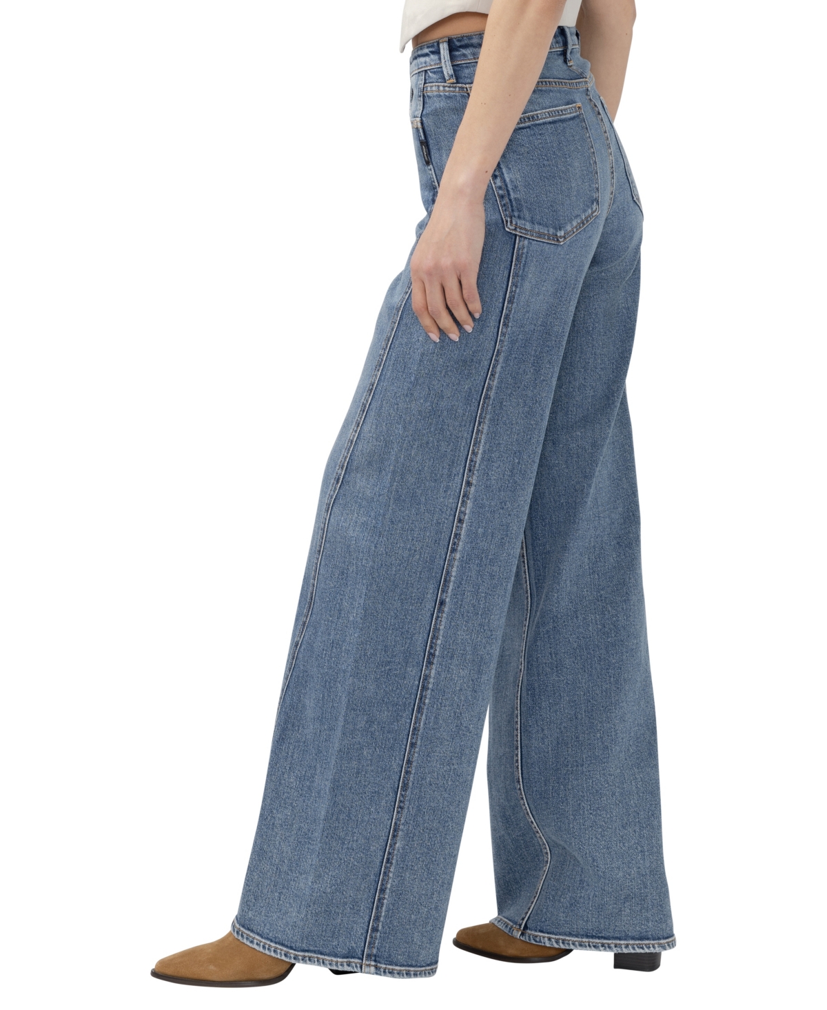 Silver Jeans Co. Women's Isbister High-Rise Wide-Leg Denim
