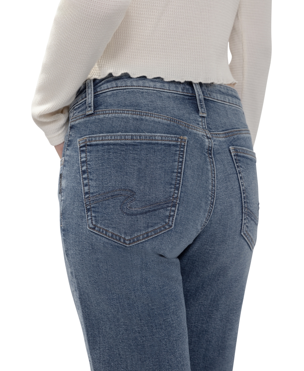 Silver Jeans Co. Women's Chelsea Straight Low-Rise Straight-Leg