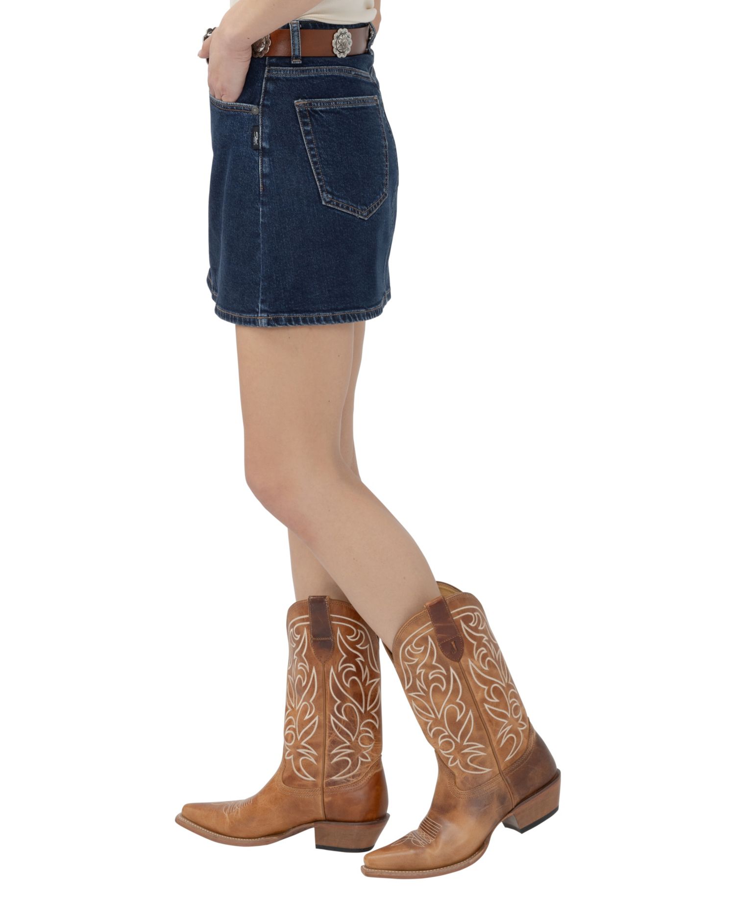 Women's Denim A-Line Mini Skirt