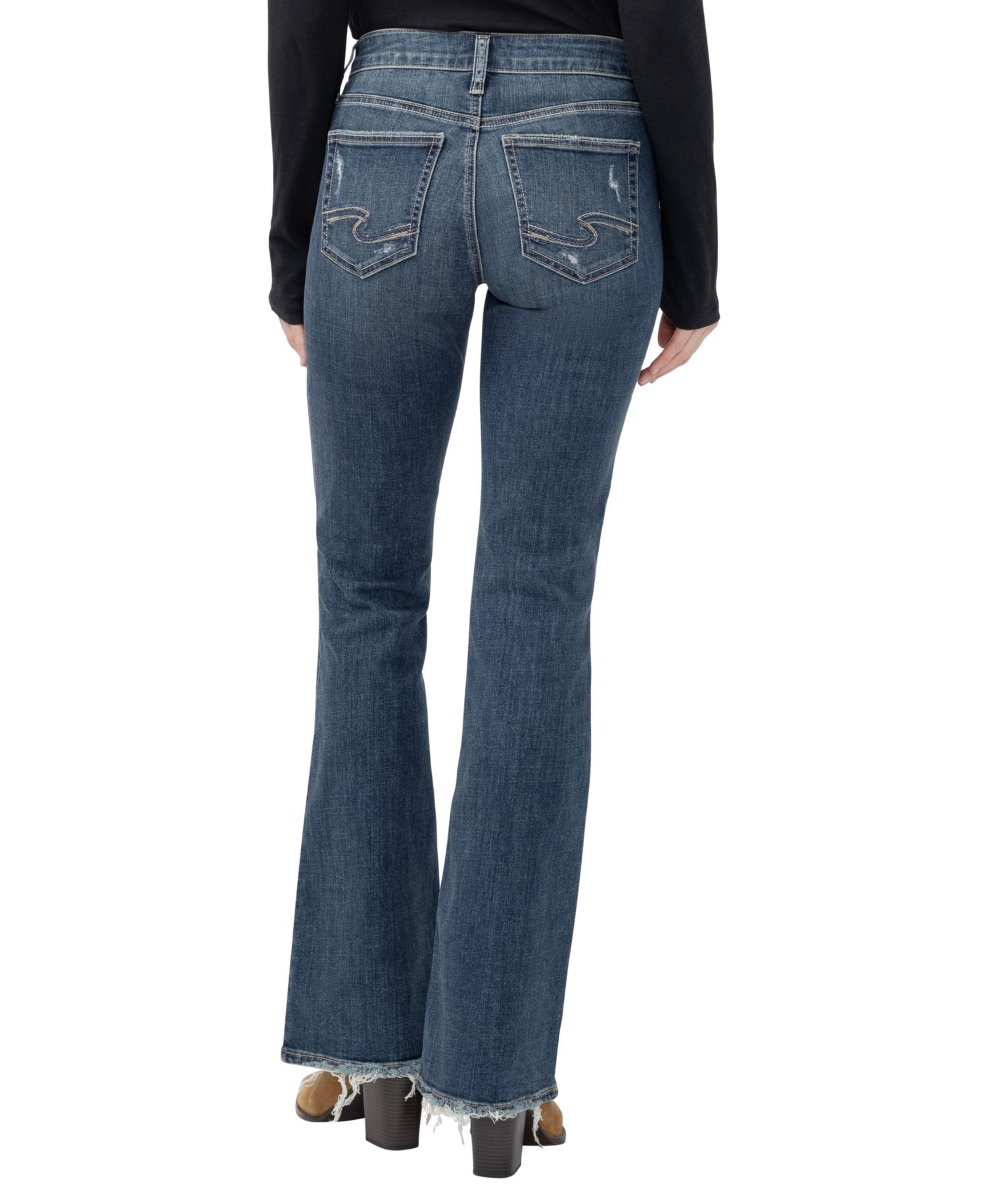 Women's Suki Distressed Mid-Rise Bootcut Jeans
