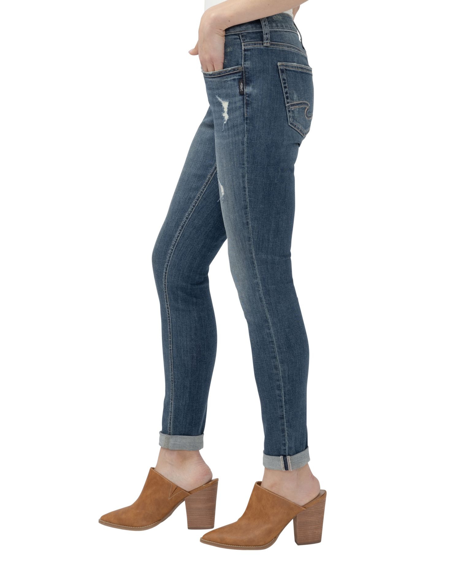 Women's Girlfriend Mid-Rise Skinny Denim Jeans