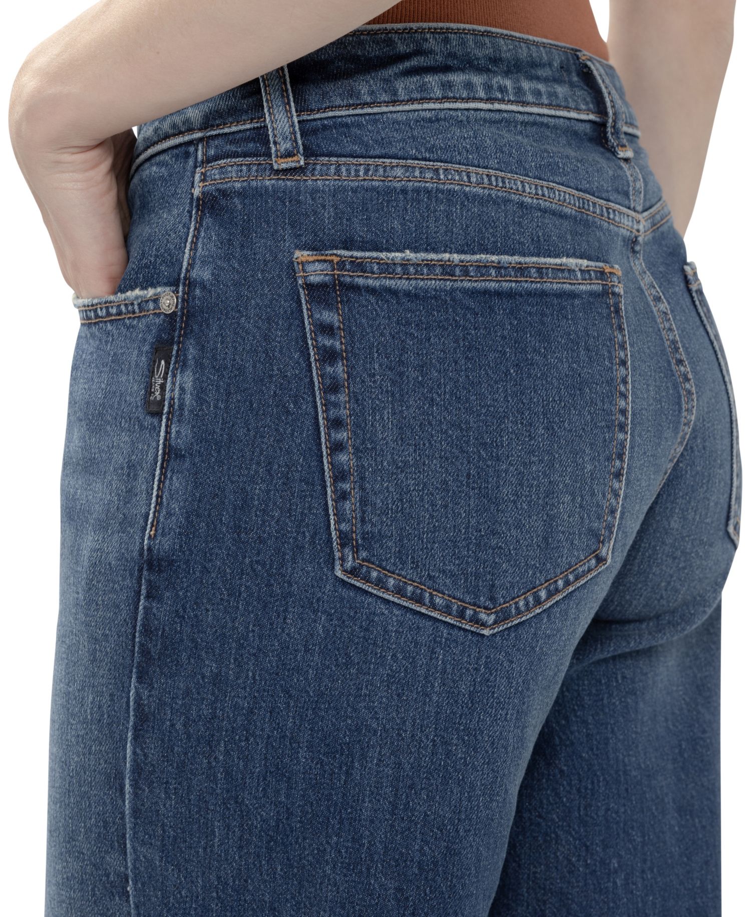 Women's Loose & Low Wide-Leg Low-Rise Ripped Knee Jeans
