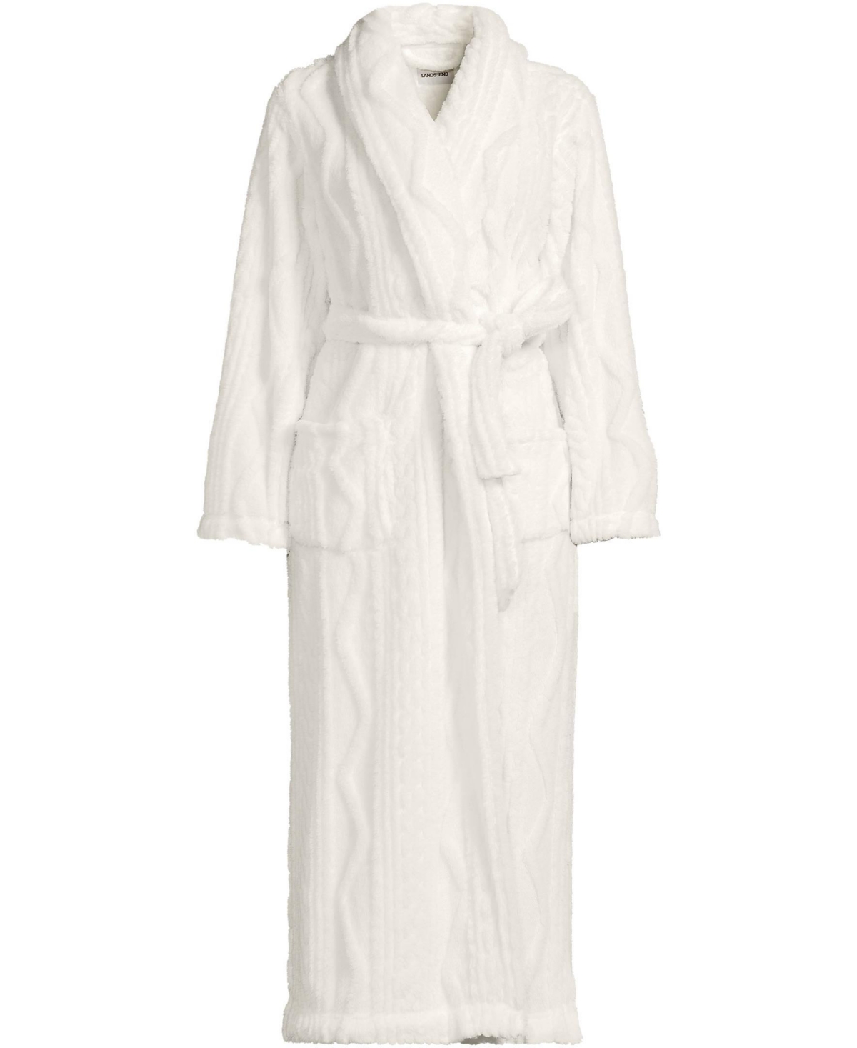 Lands' End Women's Cozy Cable Robe