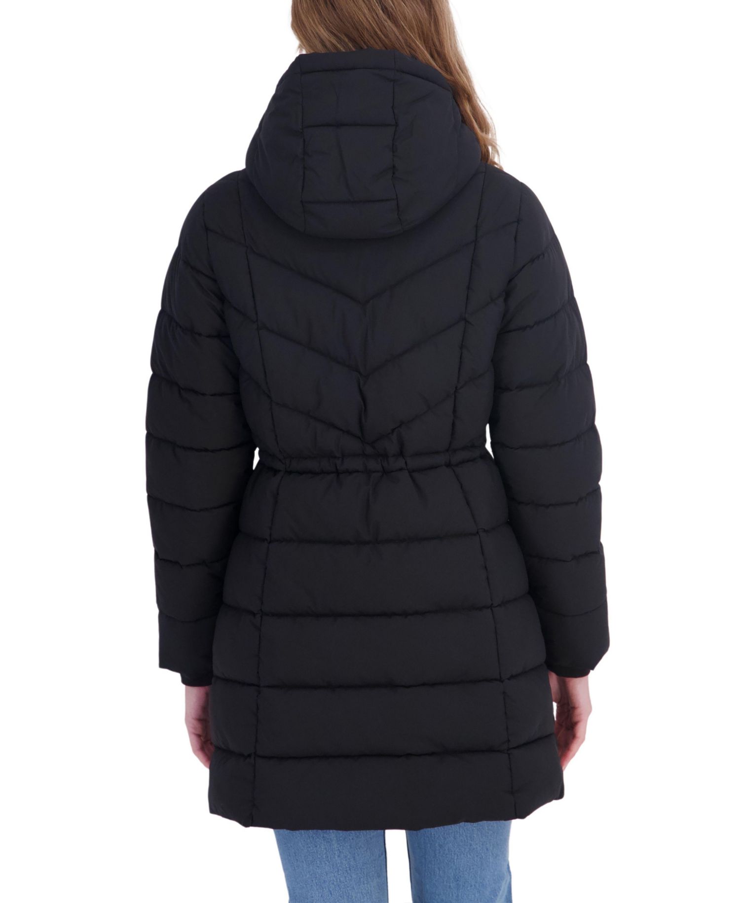 Women's 3/4 Hooded Anorak Puffer Coat