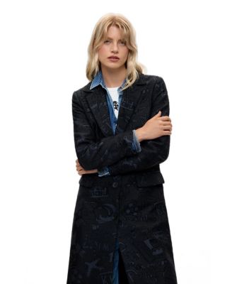 Women's Straight jacquard coat