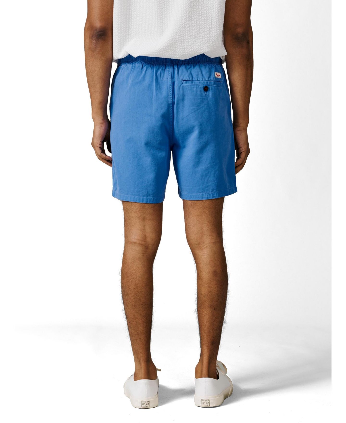 Мужские шорты Aubin Allanby Drawstring Cotton Shorts, 6.3" Inseam, цвет: Cornflower — фото 3