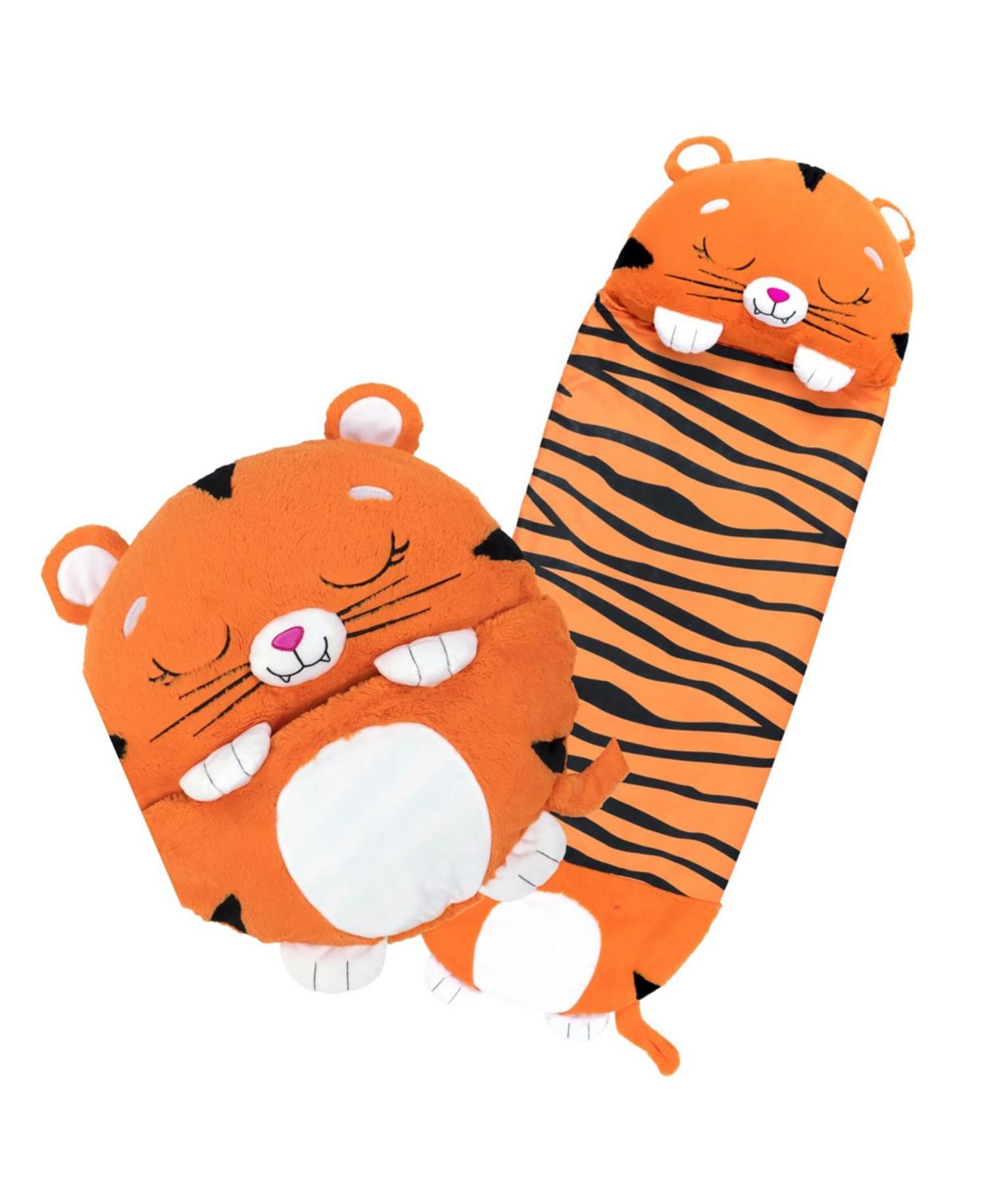 Детские мягкие игрушки Happy Nappers Tiger Tobi Medium Zip-Up Pillow and Sleeping Bag — фото 2