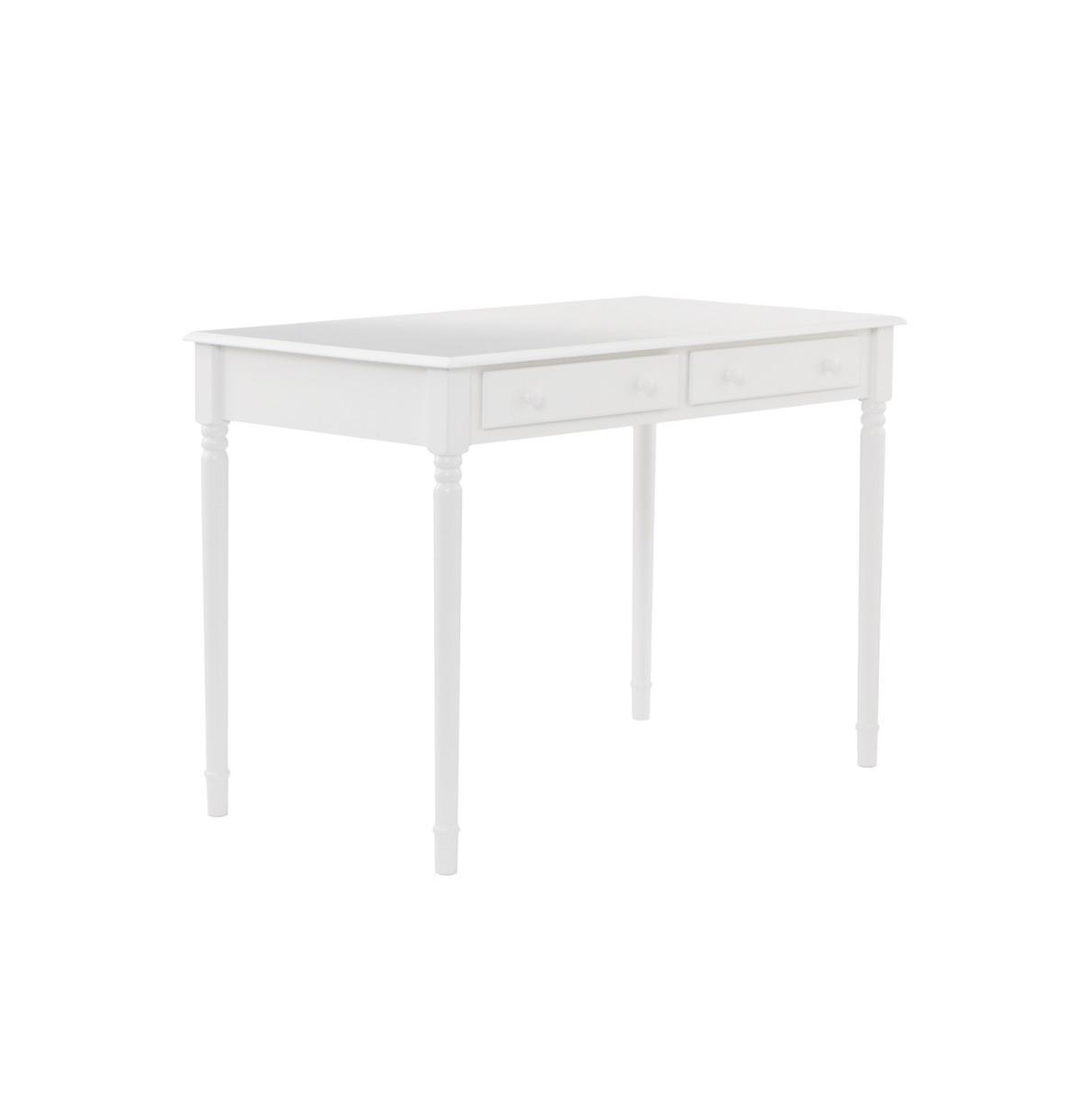 Southern Enterprises Crisp-White, 2-Drawer Writing Desk