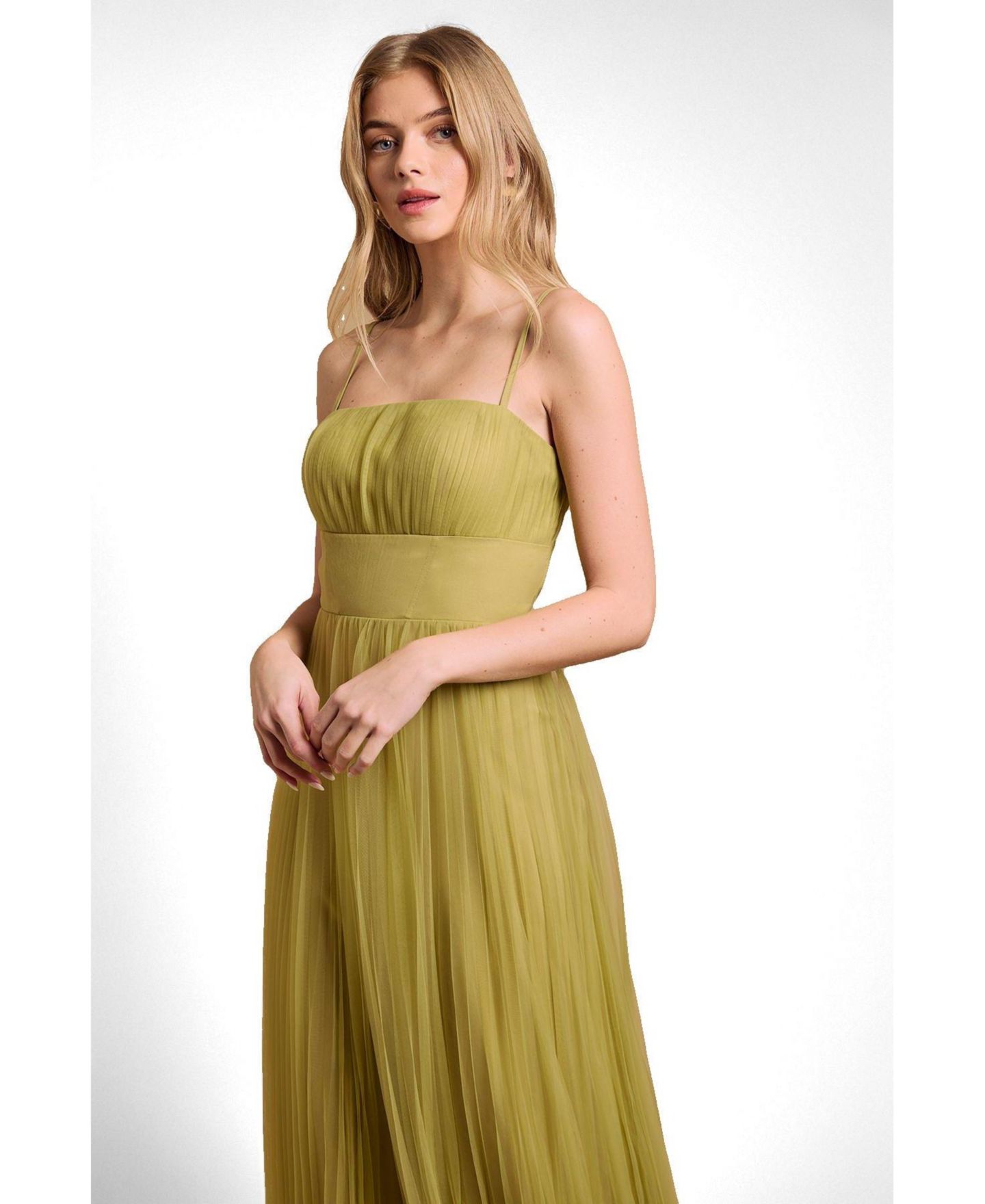 Женское платье Oasis Sweetheart Neck Corset Detail Maxi, цвет: Мягкий лаймовый — фото 2