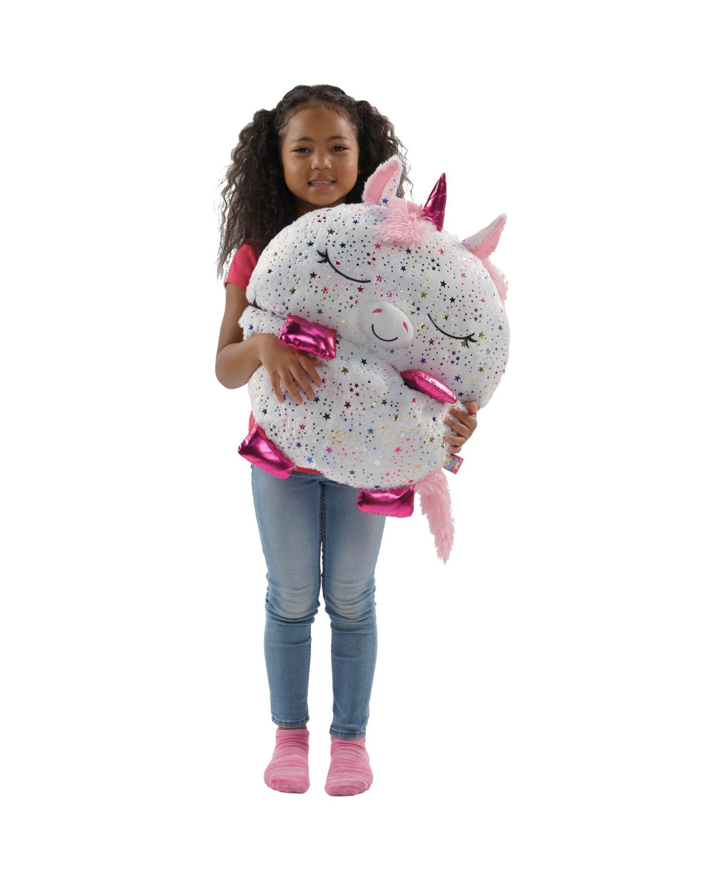 Детские мягкие игрушки Happy Nappers Shimmer Unicorn Large Plush Pillow-Sleeping Bag — фото 5