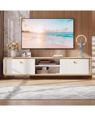Floating TV Stand with 2 Drawers,Wall Mounted Media Console