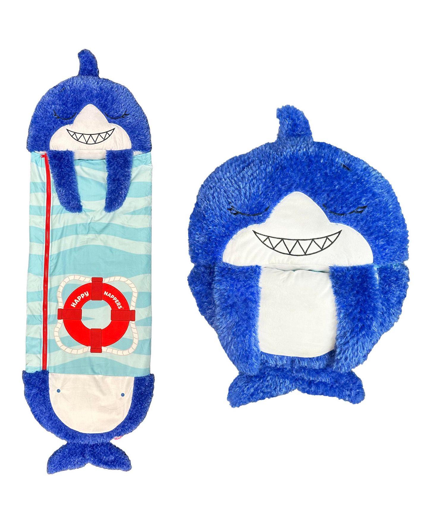 Детские мягкие игрушки Happy Nappers Shark Medium Weighted Plush Pillow and Sleep Sack — фото 2
