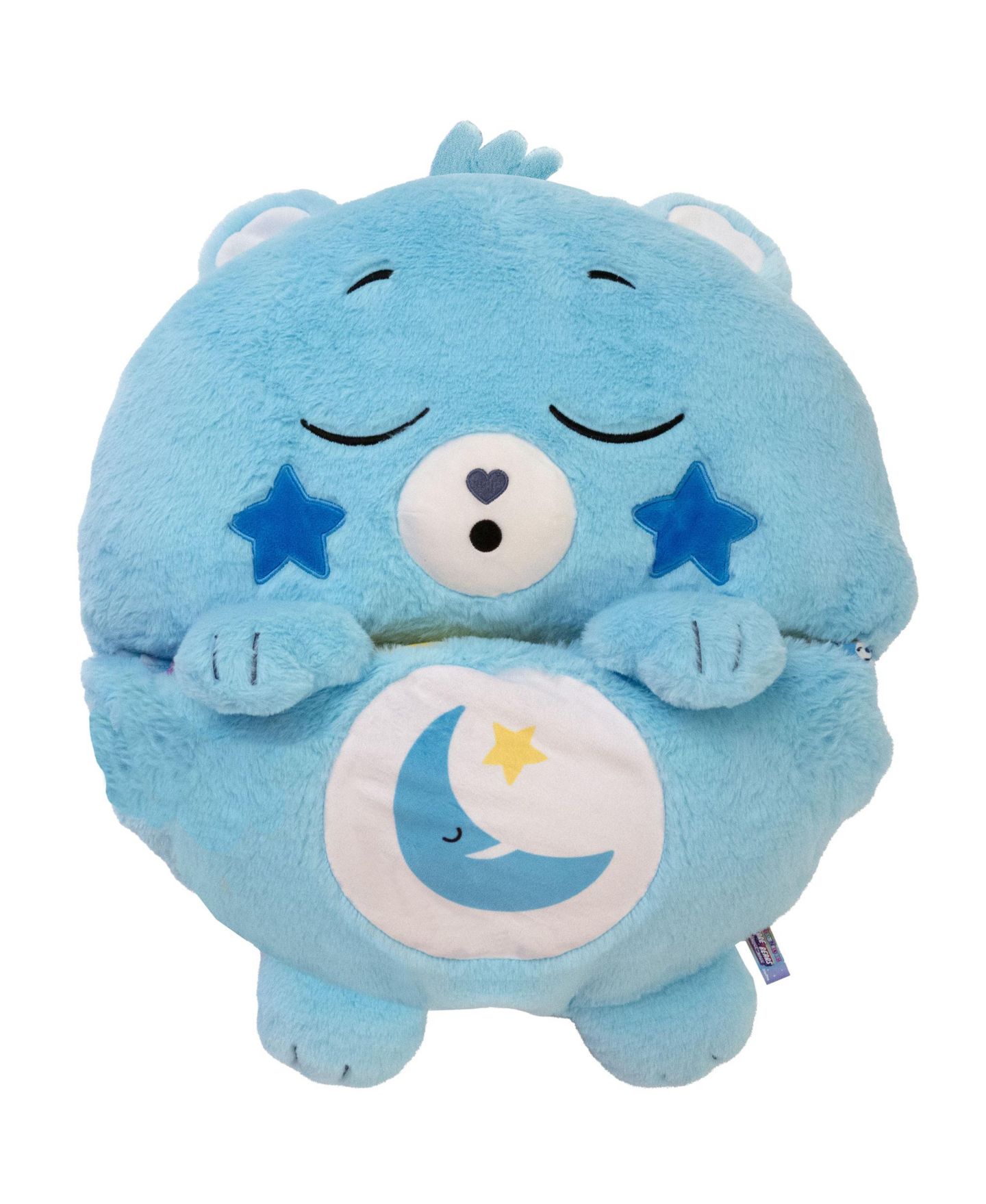 Детская мягкая игрушка Happy Nappers Care Bears Bedtime Bear Medium Weighted-Arms Pillow and Sleep Sack Plush — фото 5