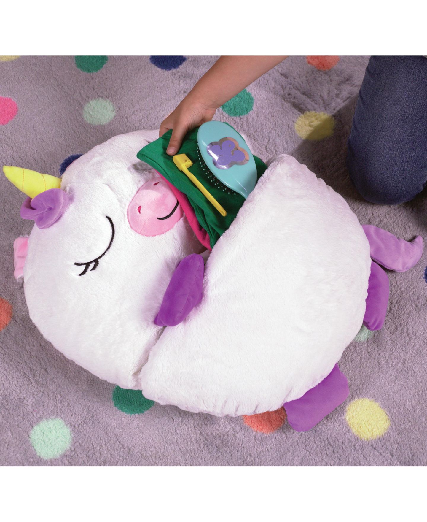 Детская мягкая игрушка Happy Nappers Weighted Unicorn Plush, Large — фото 5