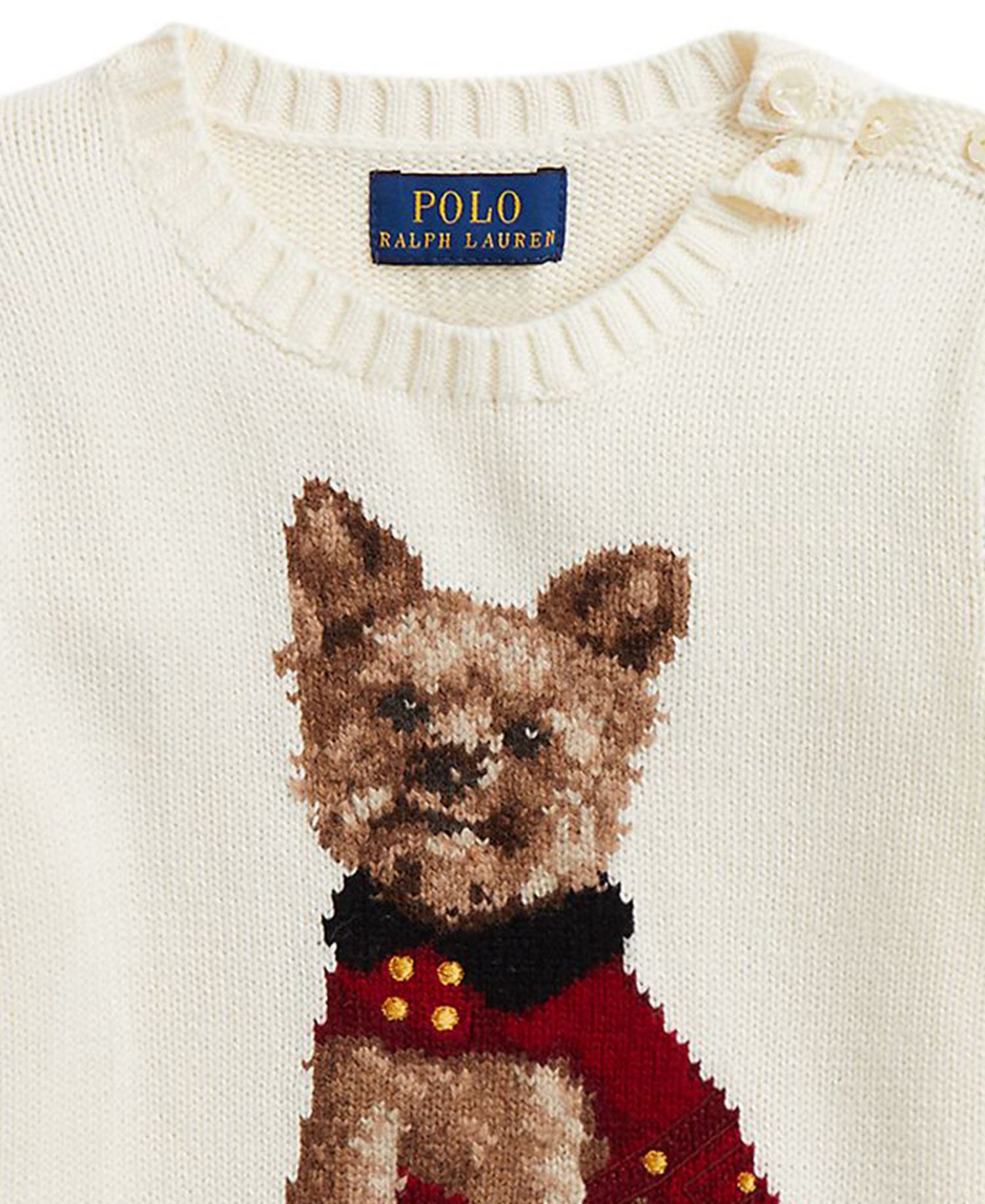Girls' 2T-6X Dog Cotton Sweater