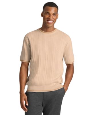 Men's Grosvenor Short-Sleeve Cotton Ribbed Crewneck Sweater