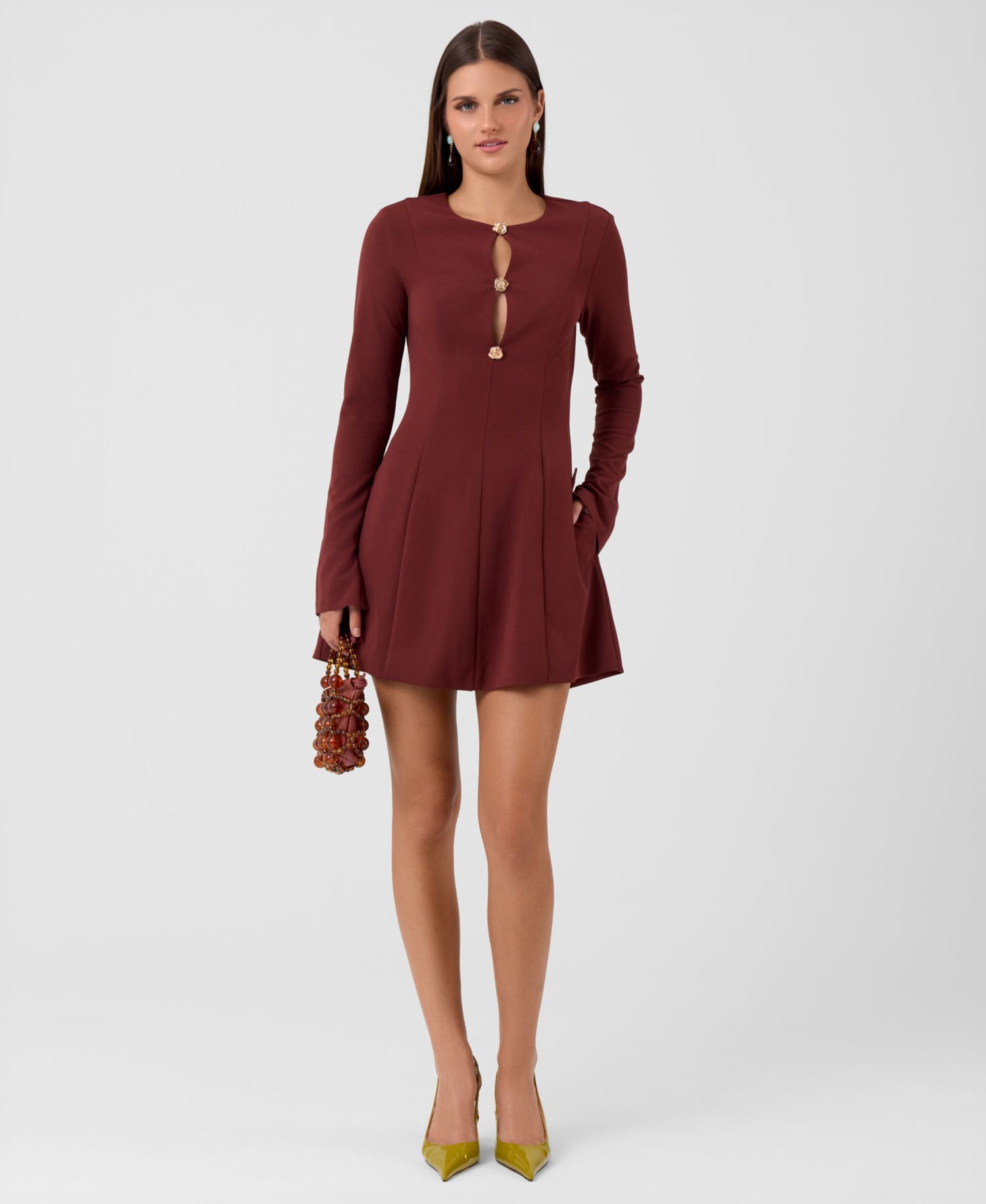 Women's Dita Mini Long-Sleeve Fitted Dress