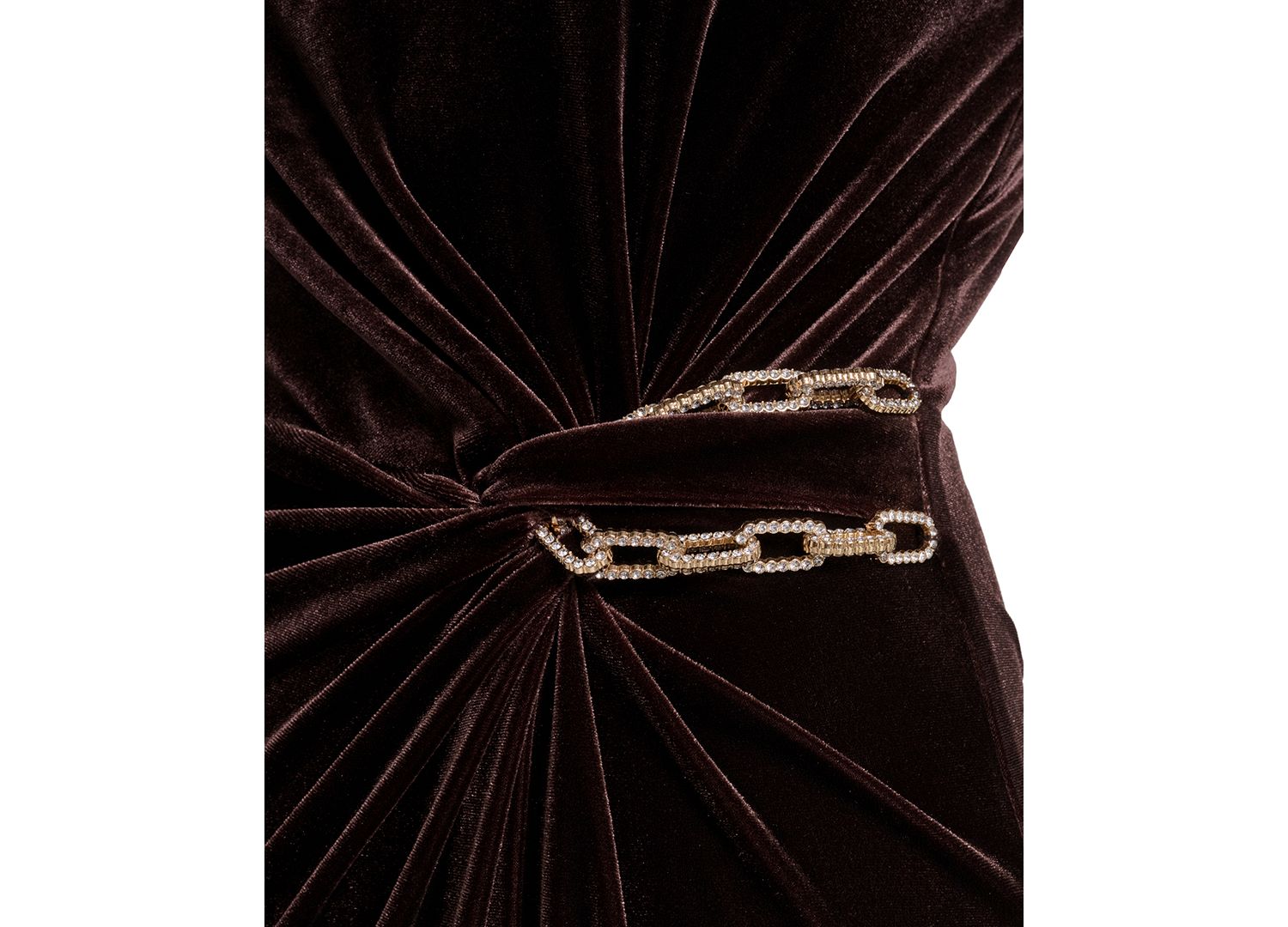 Women's Long-Sleeve Crew Neck Cocktail Gown
