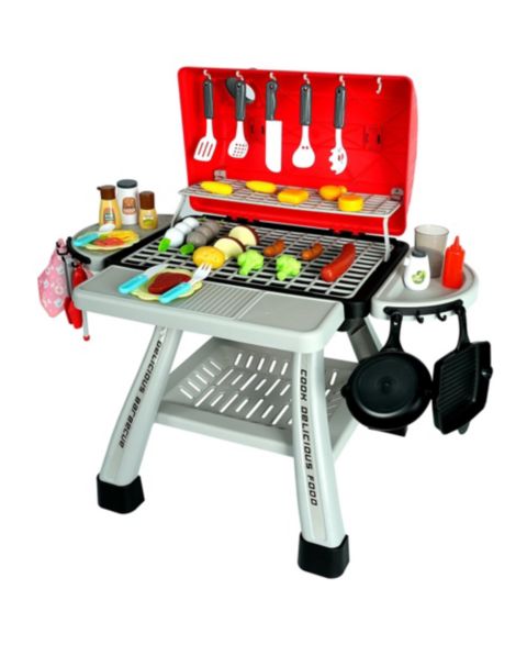 Детская игрушка Easy Playhouse BBQ Grill Realistic Smoke, Sound & Light 41-Piece Playset, Ages 3+, цвет: Open Miscellaneous