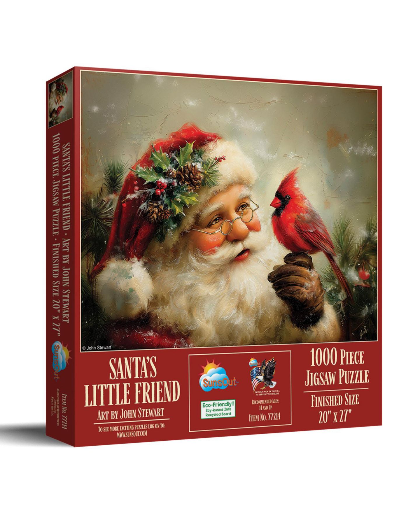 Детский пазл SunsOut Santas Little Friend Christmas 1000 Piece Jigsaw Puzzle, Ages 15+ — фото 1