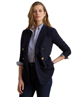Women's Double-Breasted Wool Crepe Blazer