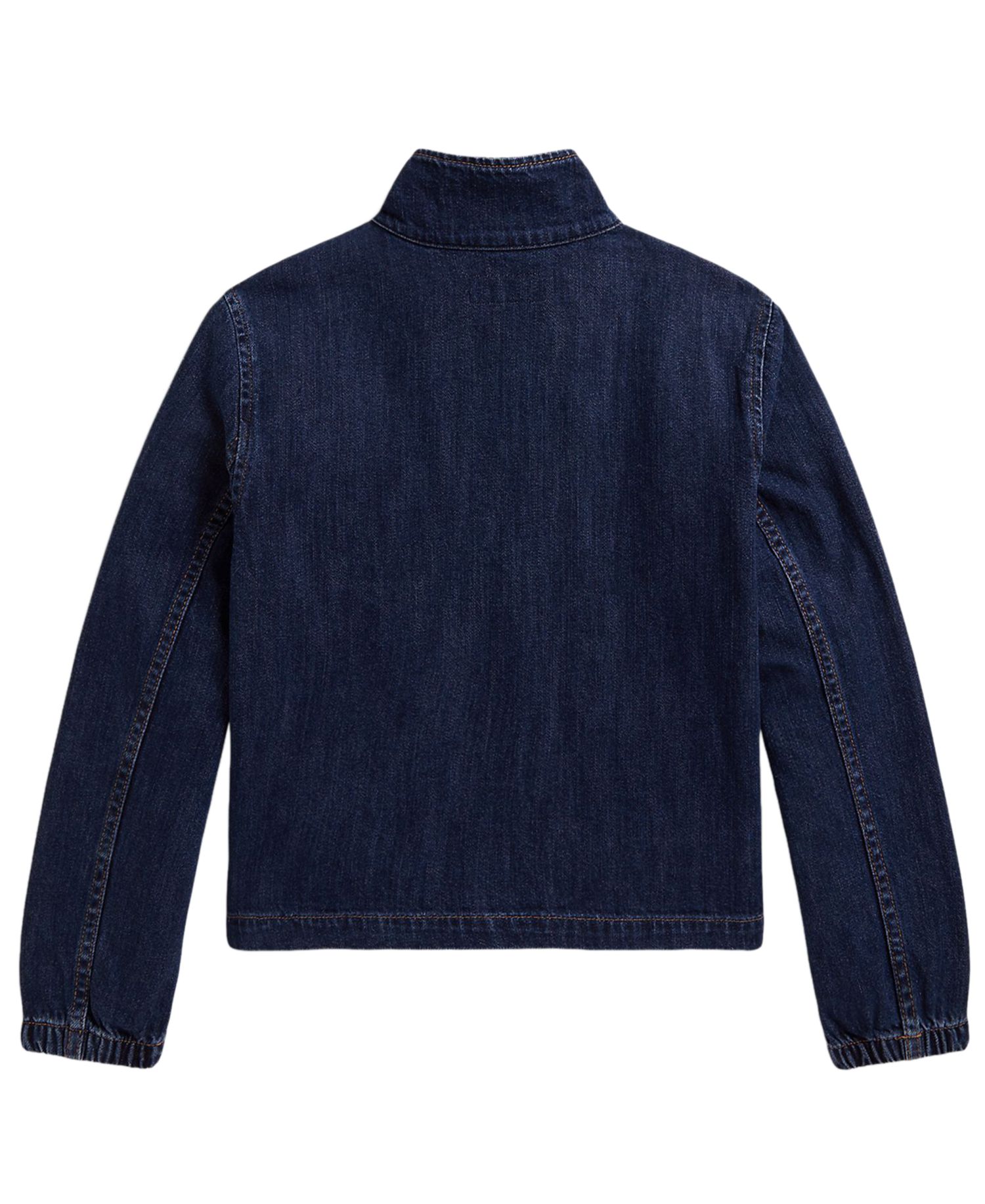 Girls' 7-16 Indigo Mock Neck Denim Jacket