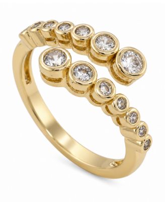 Cubic Zirconia Bypass Ring