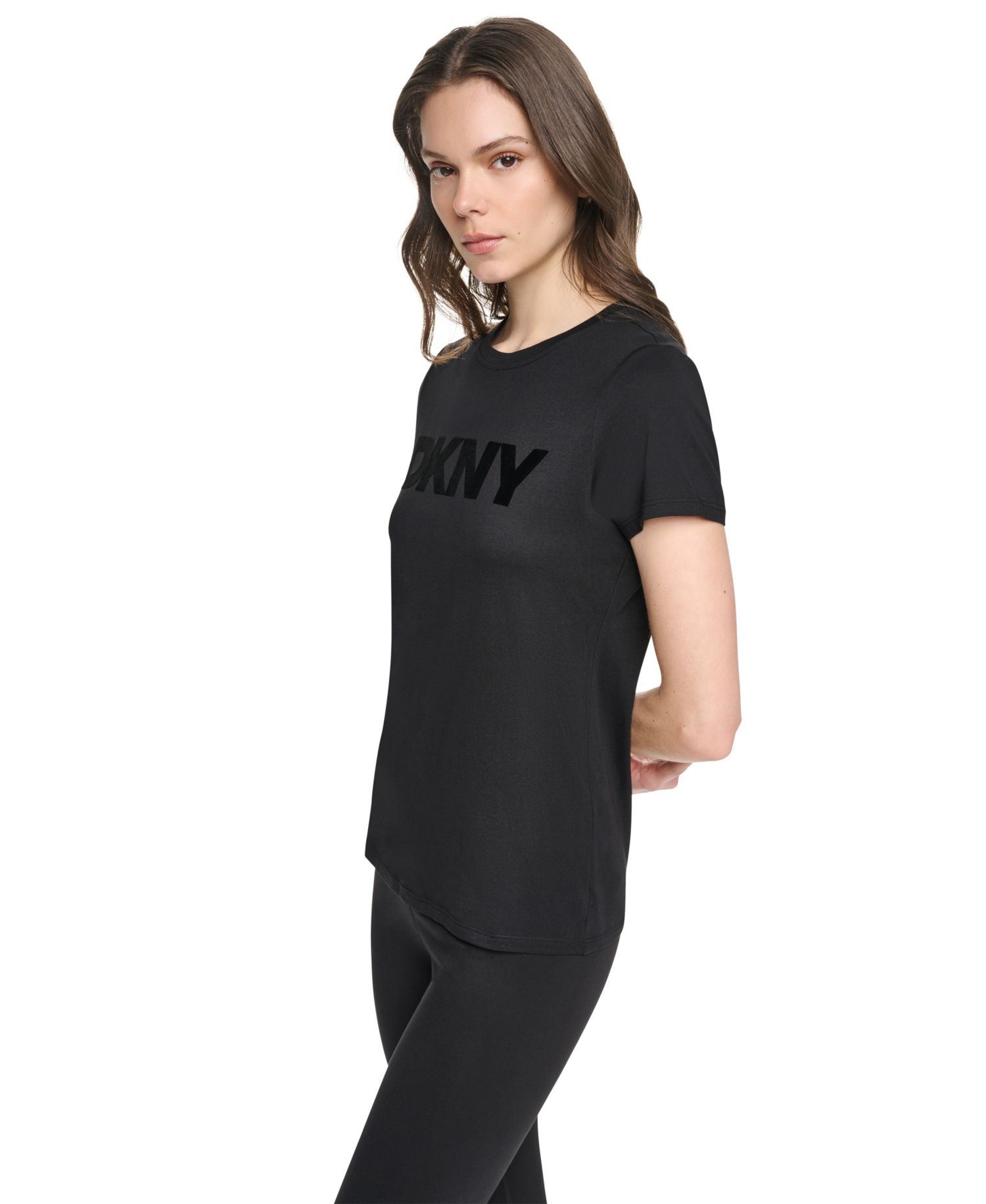 Women's Flocked Logo Crewneck T-Shirt