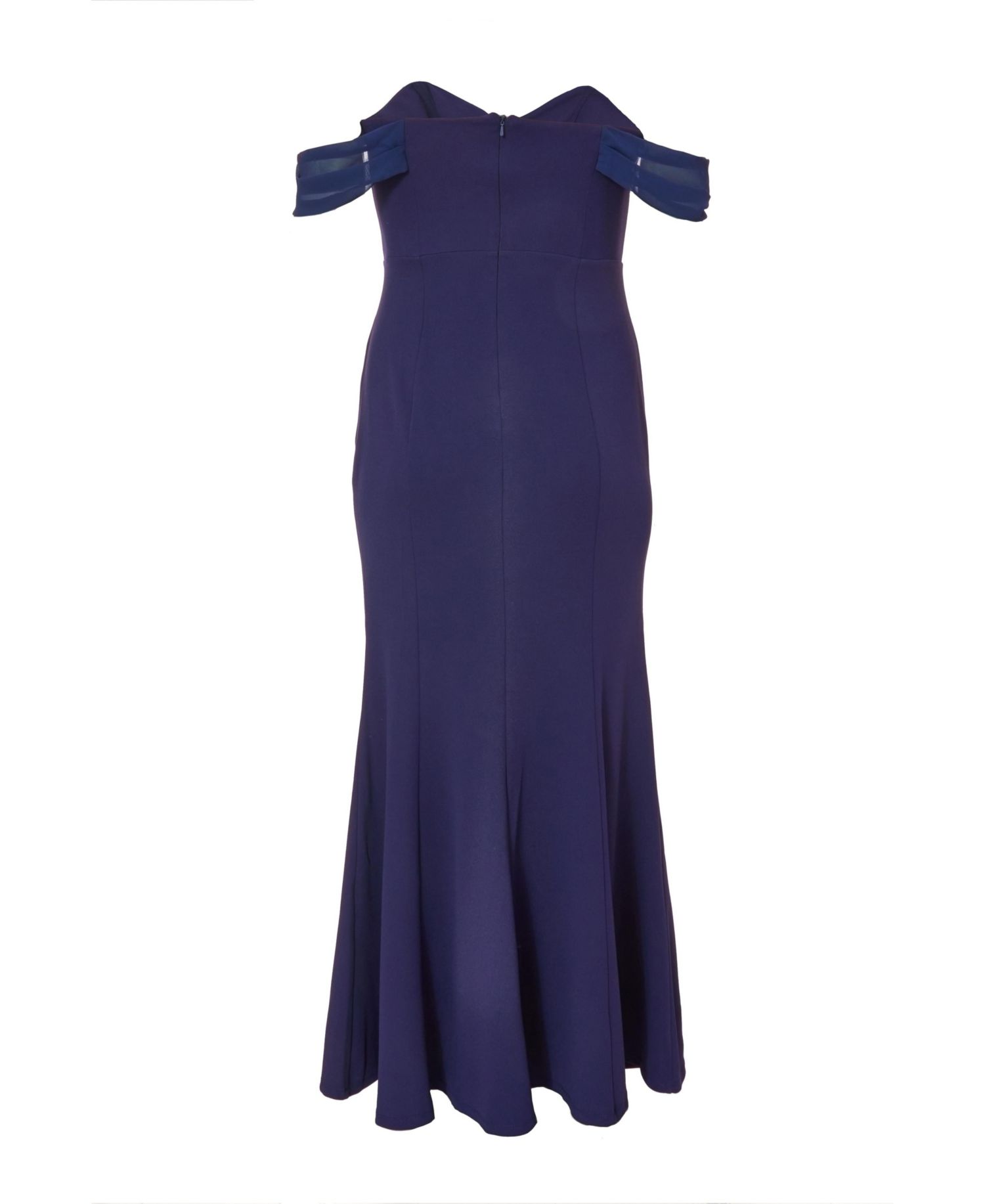 Women's Plus Size Chiffon Bardot Maxi Dress