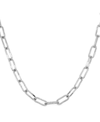 Silver-Plated or 18K Gold-Plated Chunky Chain Necklace