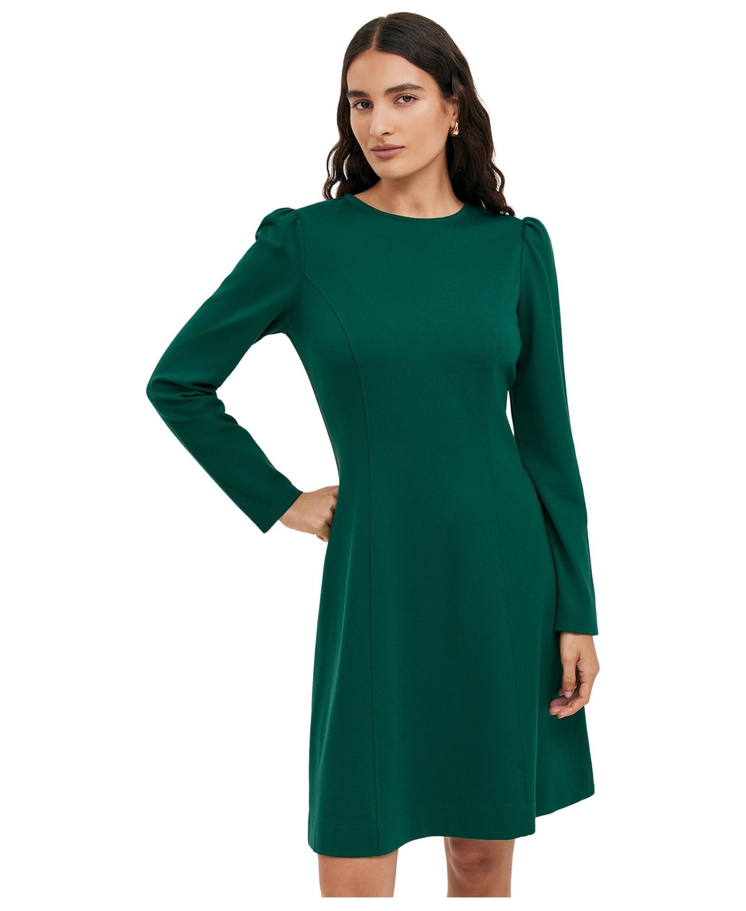 Women's Eva A-Line Long-Sleeve Knee-Length Dress