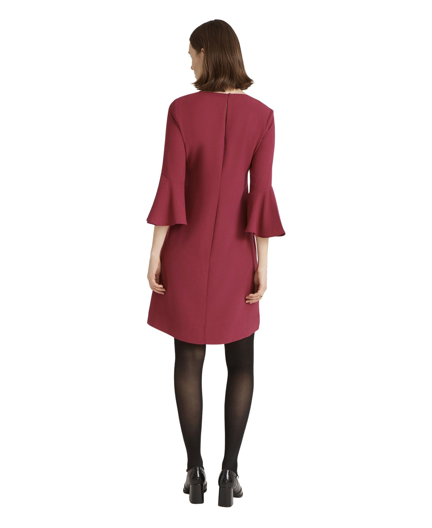 Women's Izzy Rich Crepe Long Sleeve Short Dress