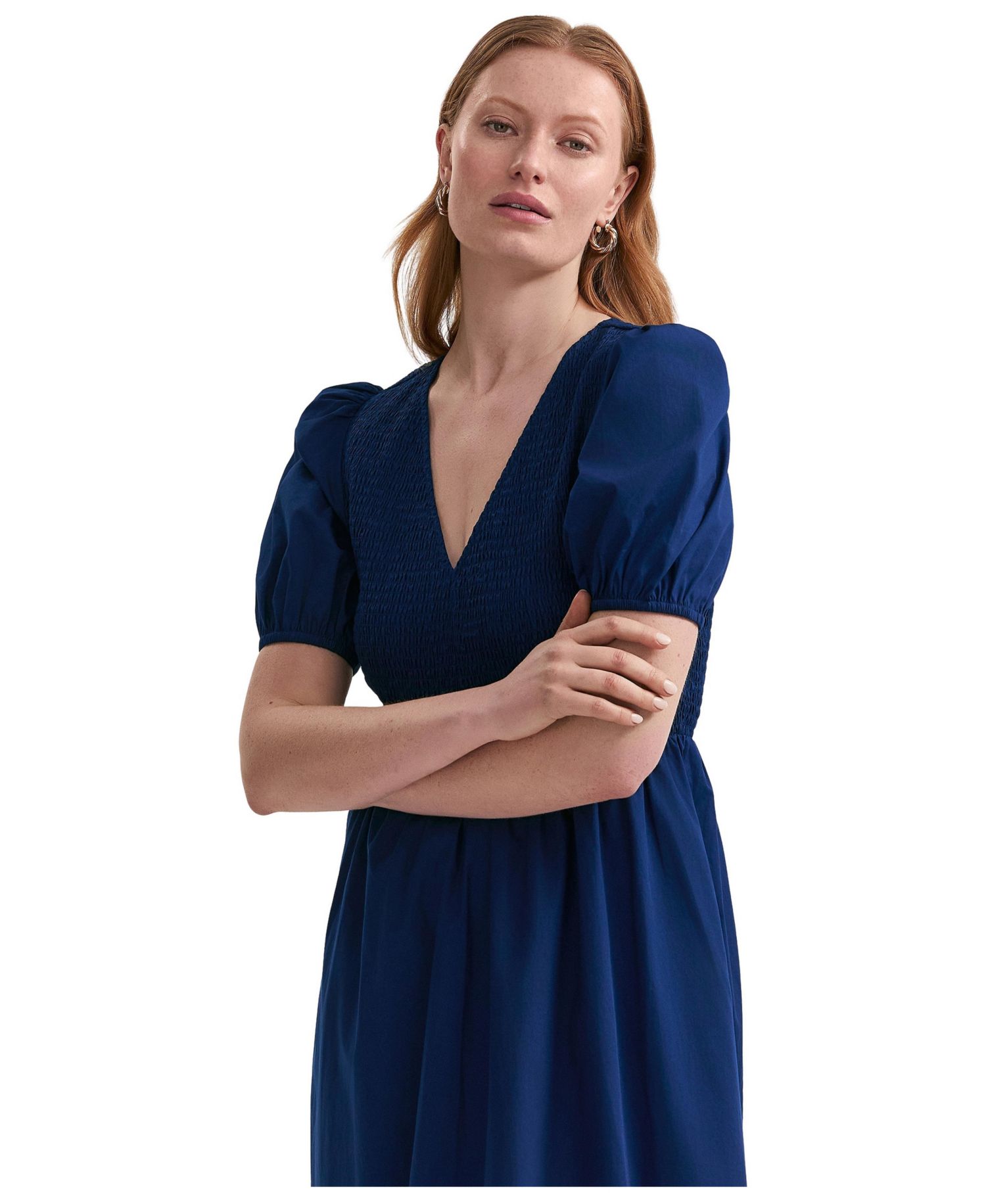 Women's Jamilla V-Neck Short-Sleeve Midi Dress