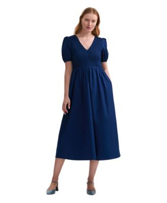 Women's Jamilla V-Neck Short-Sleeve Midi Dress