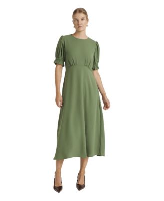 Women's Mela Chiffon Midi Crew-Neck Dress