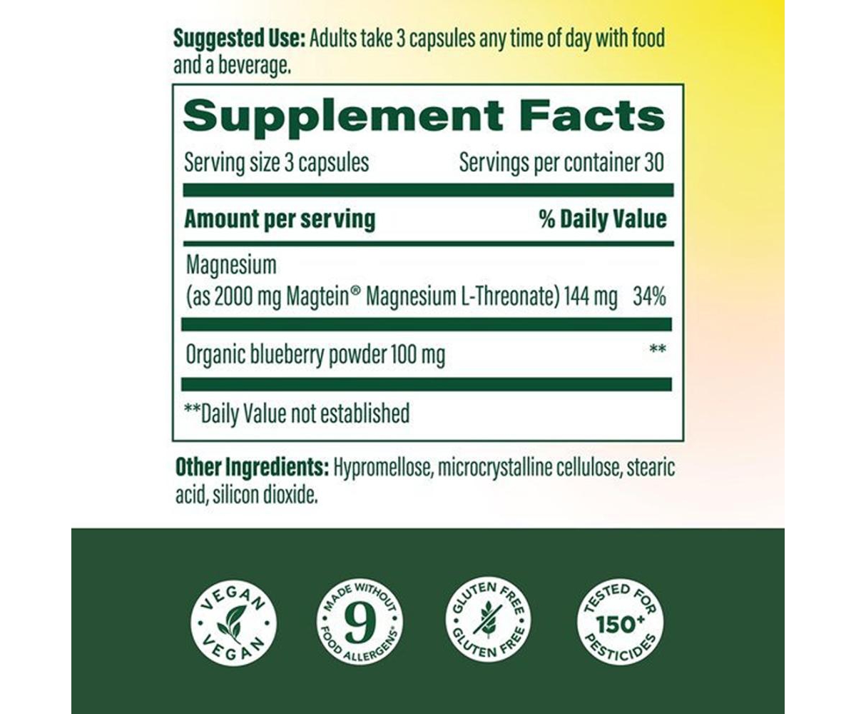 MegaFood Magnesium L Threonate ,90 Caps