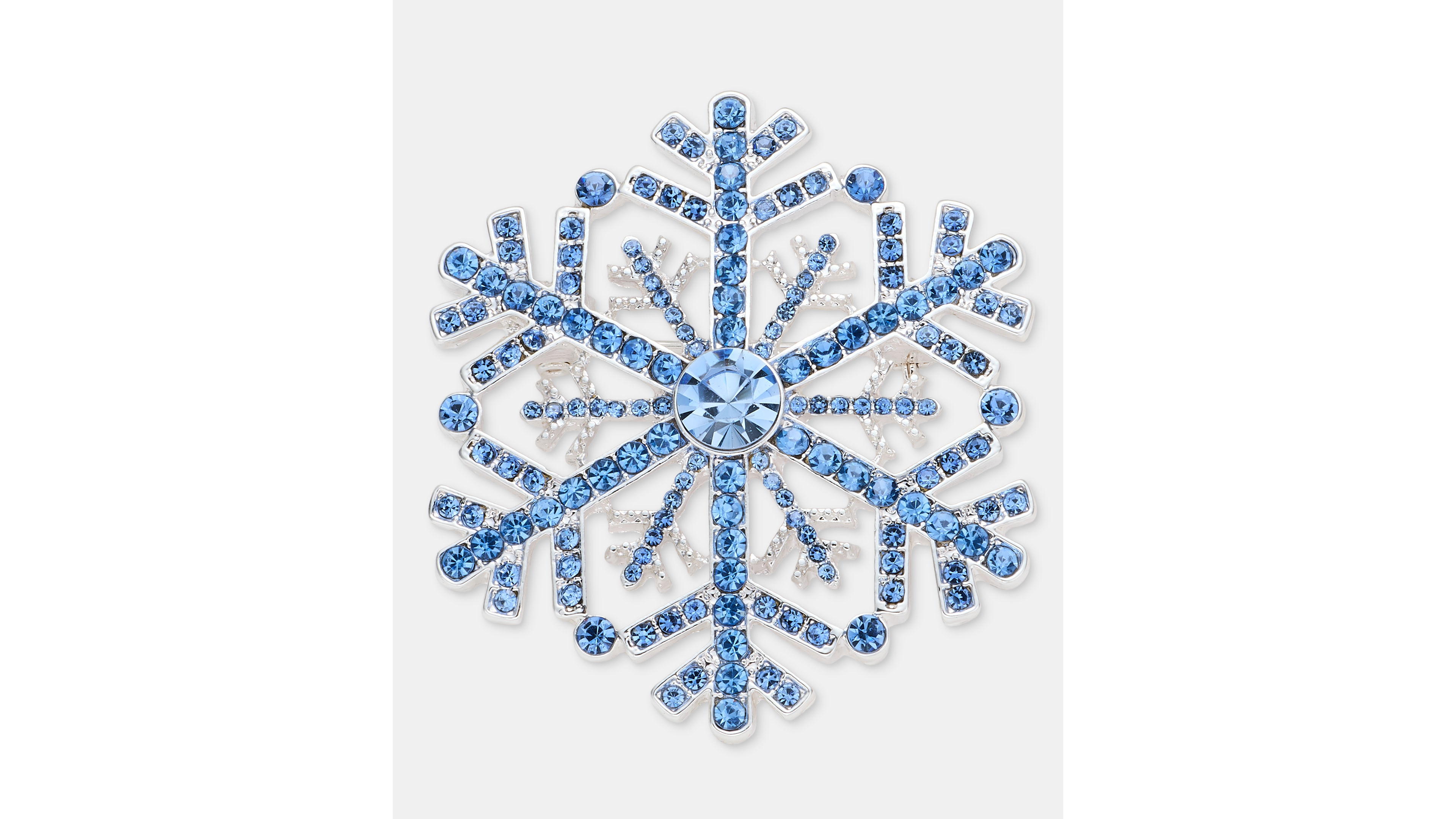 Anne Klein Crystal Silver-Tone Snowflake Pin