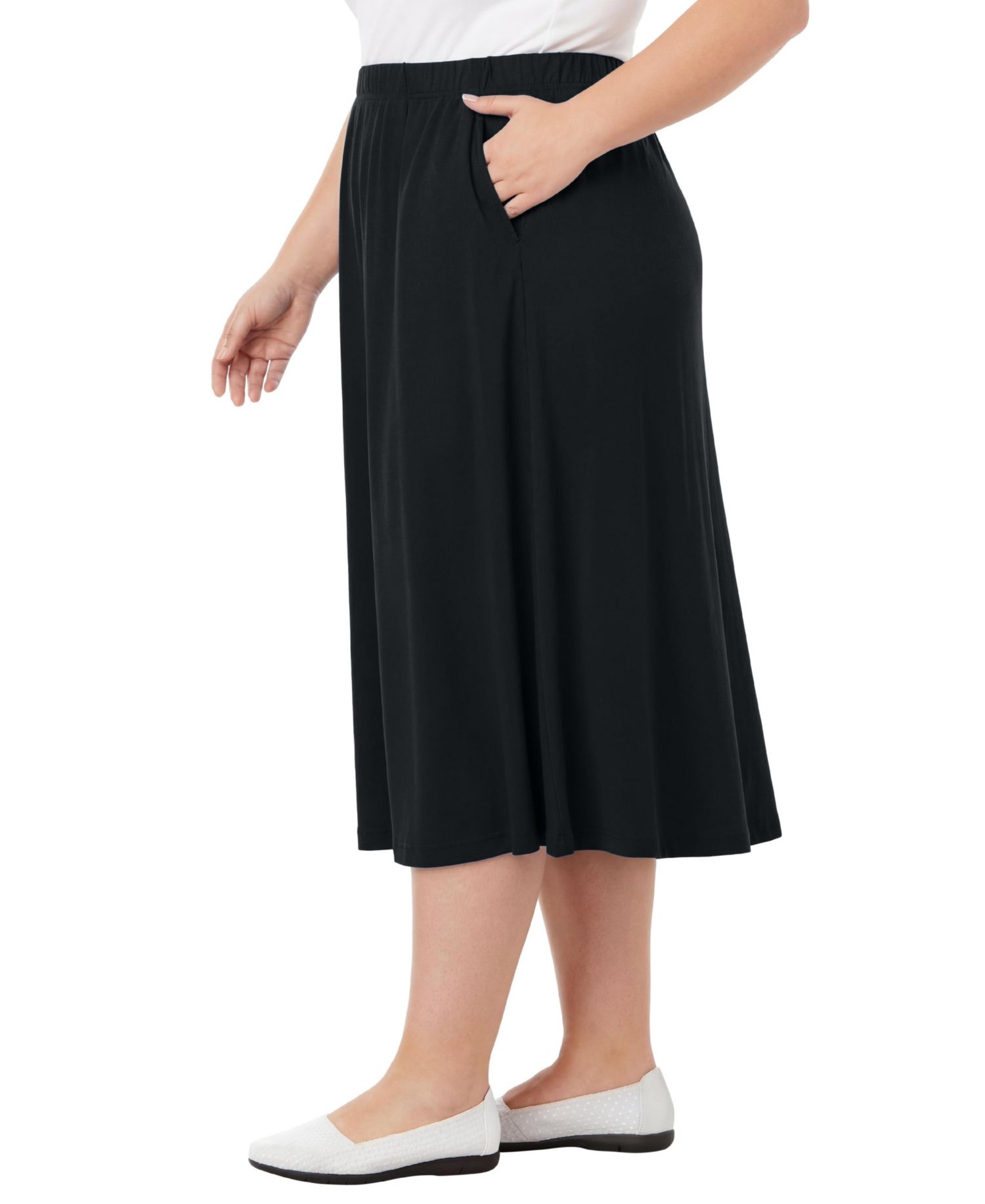Women's Plus Size 7-Day Knit A-Line Skirt