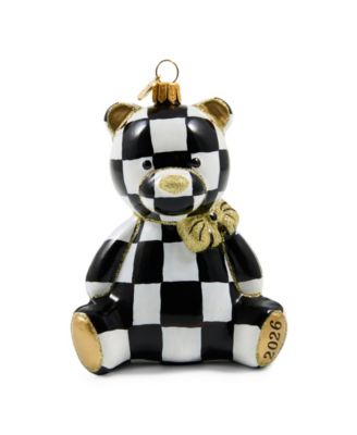 2026 Courtly Bear Glass Ornament